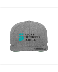 Bestickte Snapback-Cap "AHS" Logo, grau
