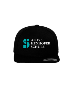 Bestickte Snapback-Cap "AHS" Logo, schwarz